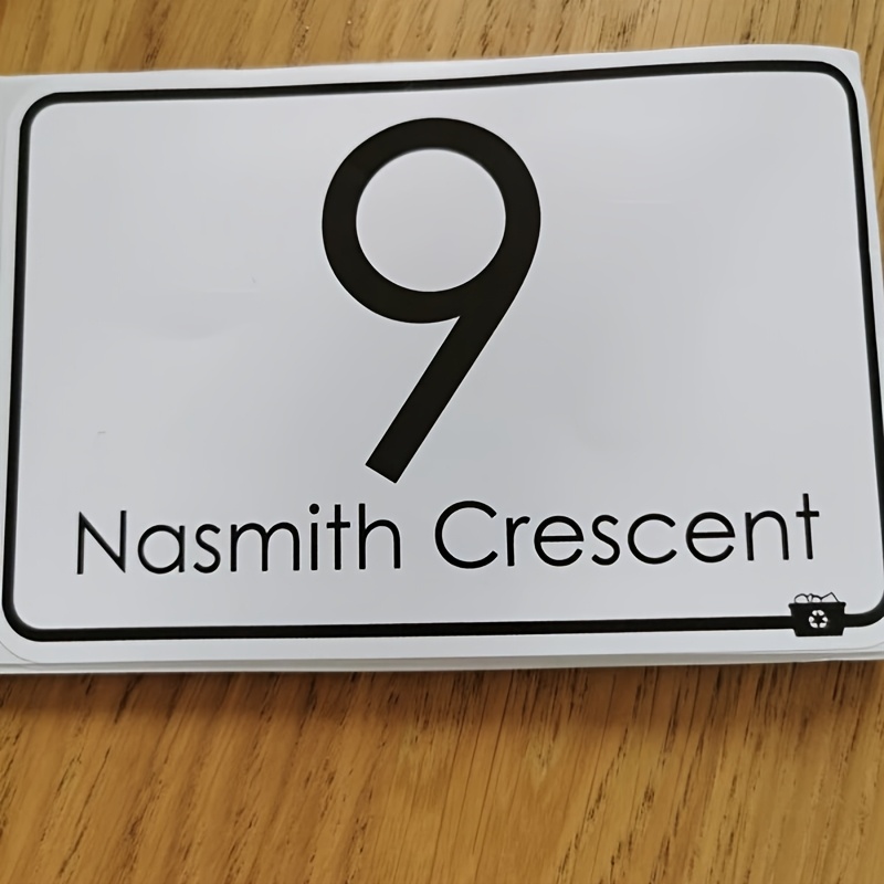 TEMU [custom Wheelie Bin Sticker]personalized Address Number Label For Garbage Bins, Waterproof And Durable For Outdoor Use - Customizable House