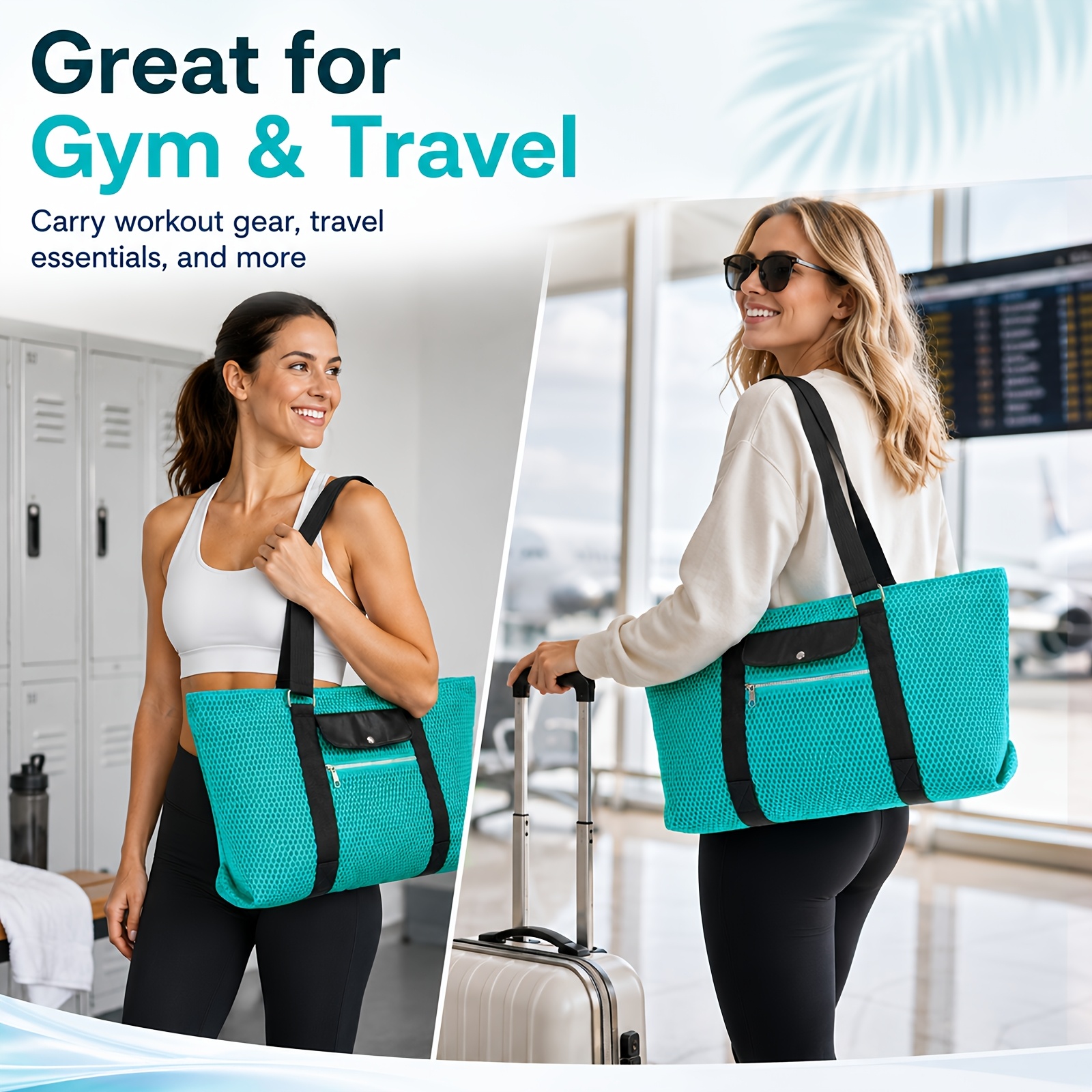 2pcs Travel Bag Set with Toiletry Pouch