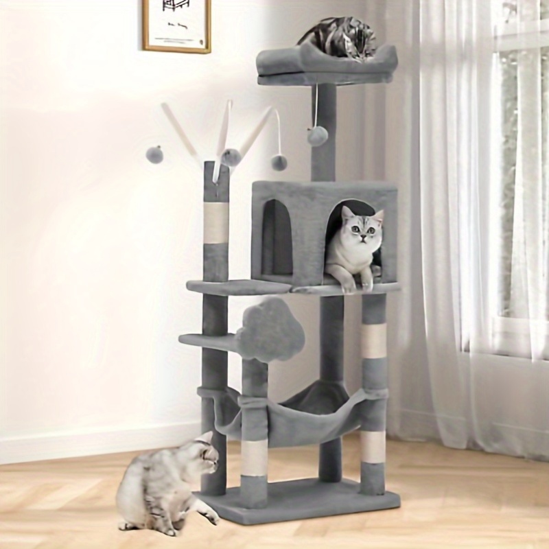 

Cozrex Compact Cat With Elevated Platforms, And Accents