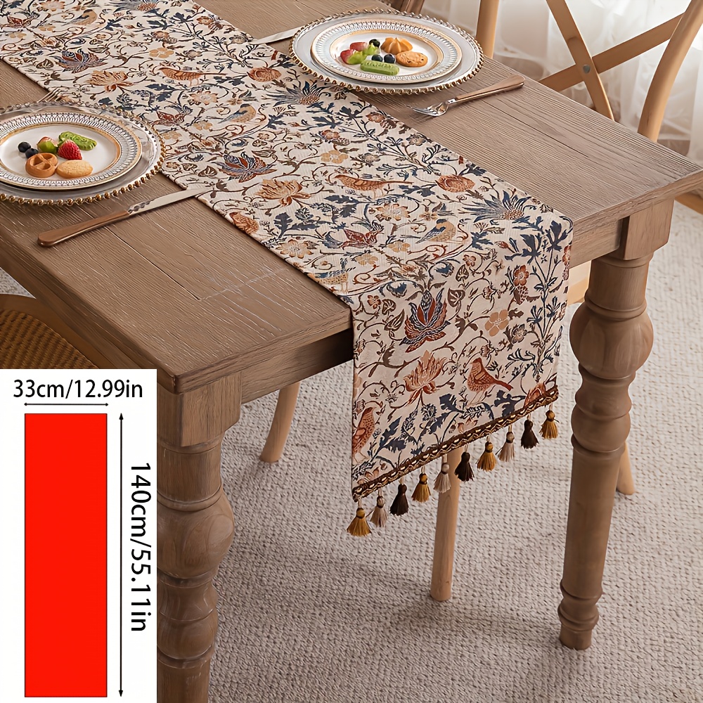 Magpie Tassel Table Runner, Jacquard Tea Table/tv Cabinet Cover Cloth, Instagram-style Bed End Flag