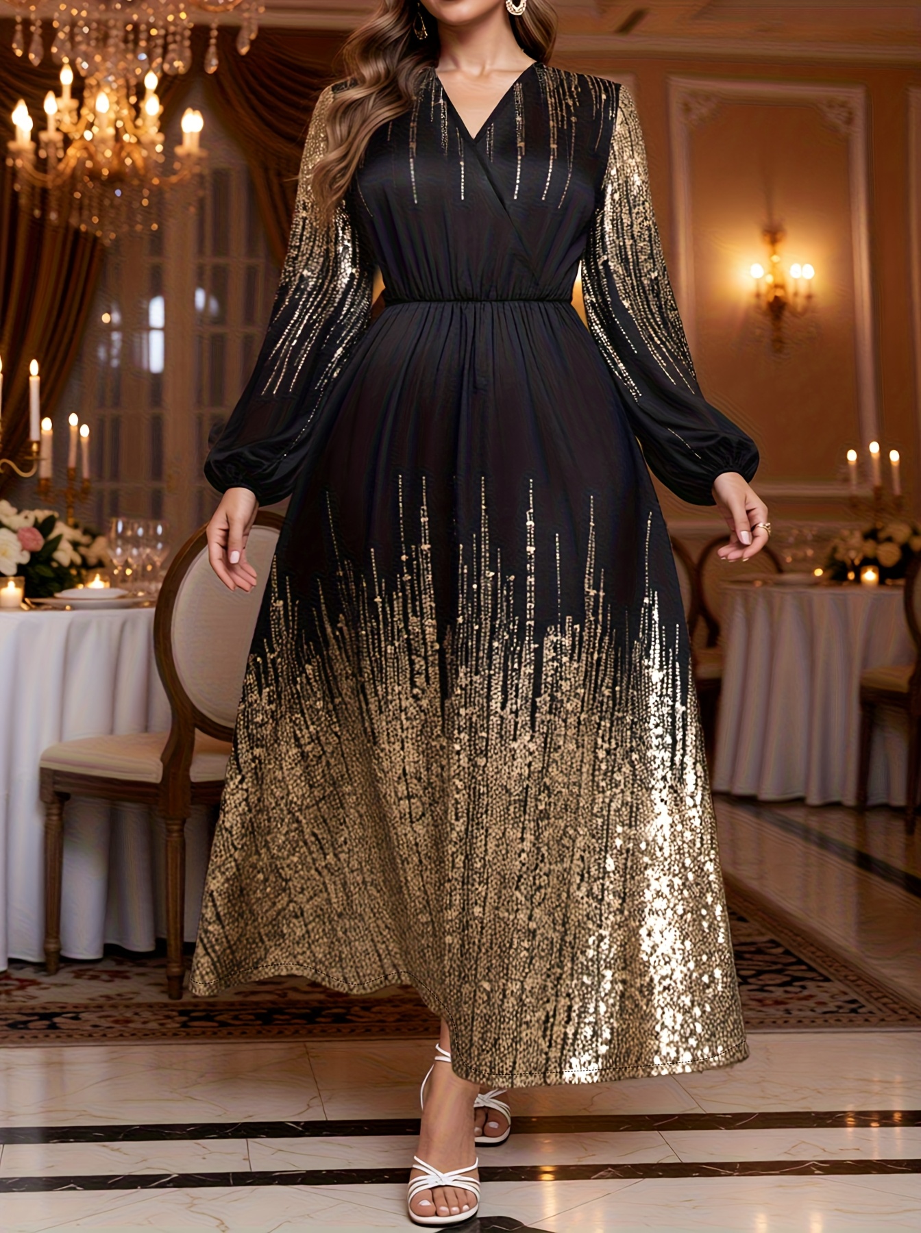 plus size plus size plus size womens elegant black - Temu Oman