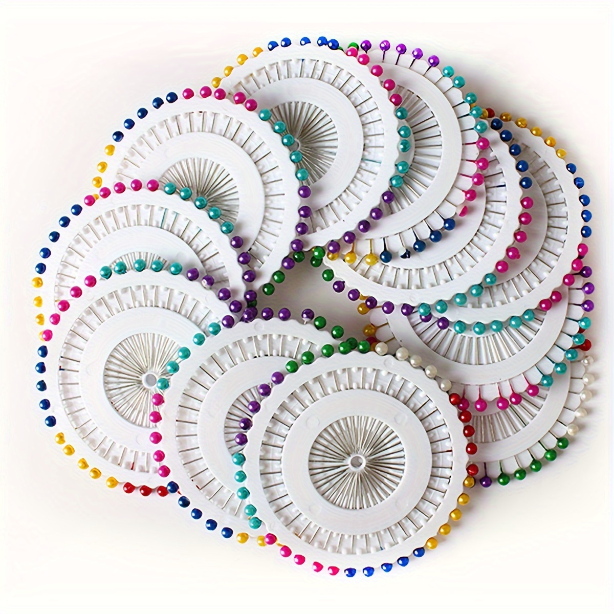 200 épingles à Coudre Multicolores - Tête Plate - Pour Patchwork Et Quilting