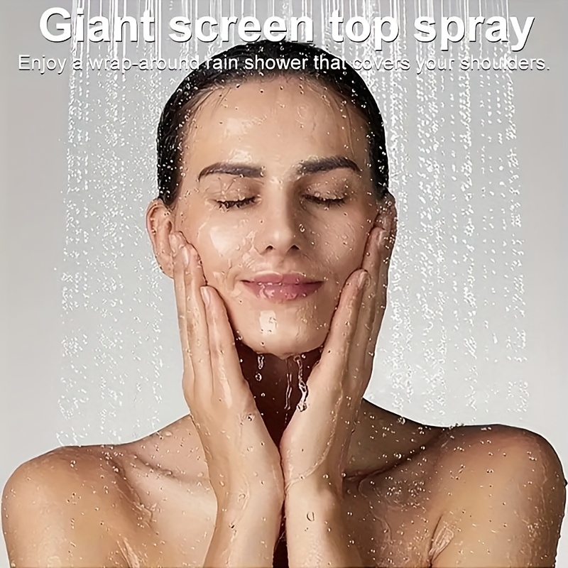 "Luxurious Rainfall Shower Head Combo: 8/12 Inch High Pressure & Handheld with 11 Inch Extension Arm – 5 Settings, Anti-leak Design, Height/Angle Adjustable" 24 Shower Head, 8/12 Inch High Pressure Rainfall Shower Head/Handheld Shower Combo With 11 Inch Extension Arm, 5 Settings Adjustable Anti-leak Shower Head With Holder/Hose, Height/Angle Adjustable