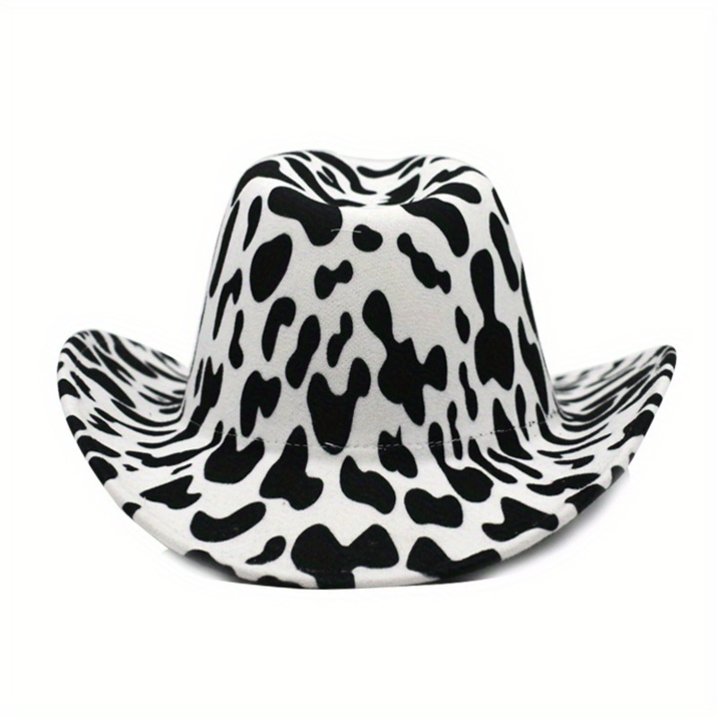 cow print cowboy hat for women funny cowgirl hat straw  display picture 3