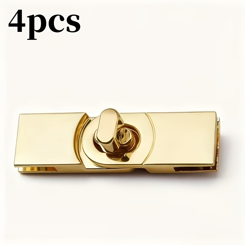 TEMU 4pcs Luggage Hardware Additions Buckle, Twist Buckle, Rectangular Switch Lock Twist Lock, Bag Hardware Additions Decoration Switch Lock Buckle,