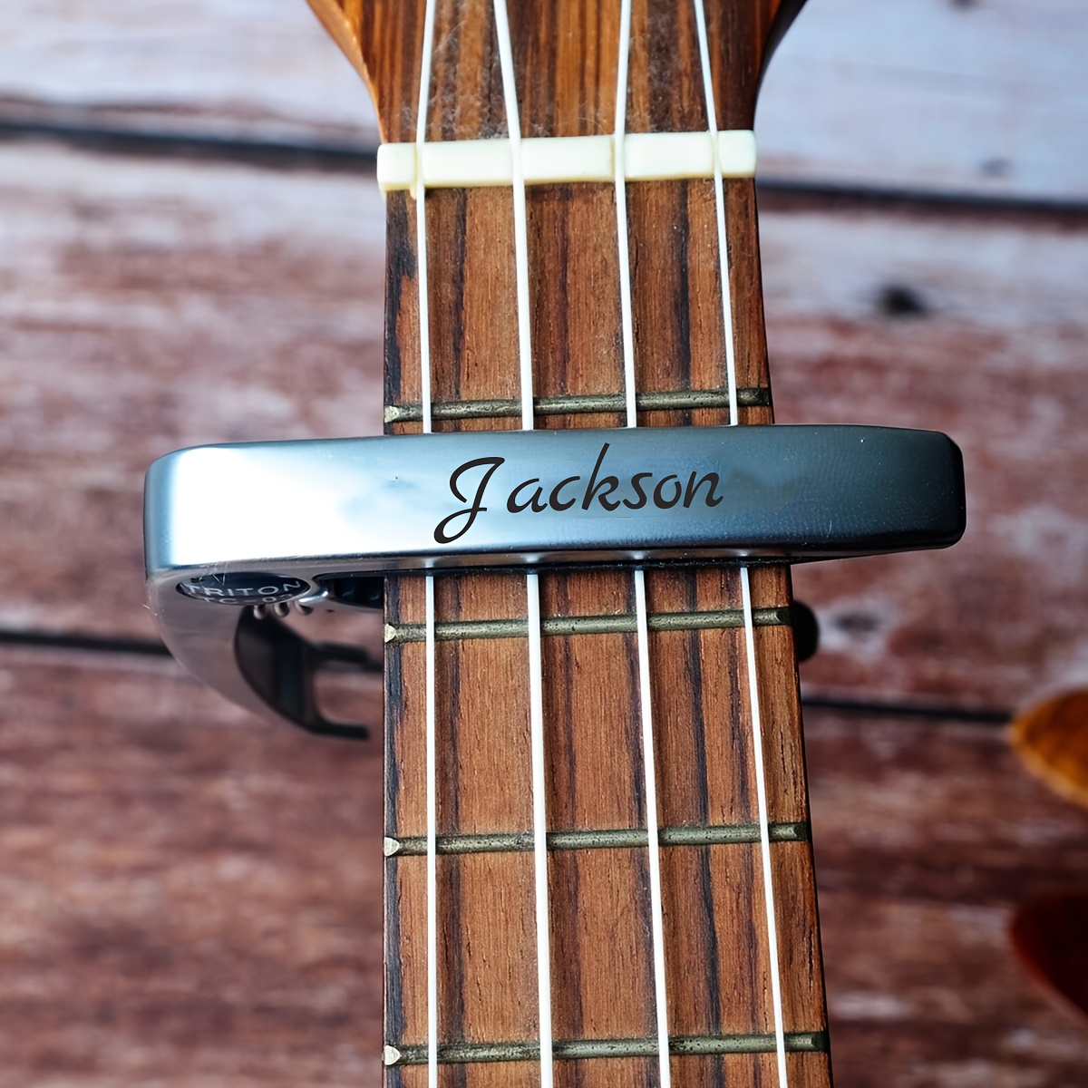 TEMU Custom Text Guitar Capo, Personalized Guitar Capo For Acoustic, Customized Adjustment Classic Clip, Customizable Birthday Gifts, Graduation
