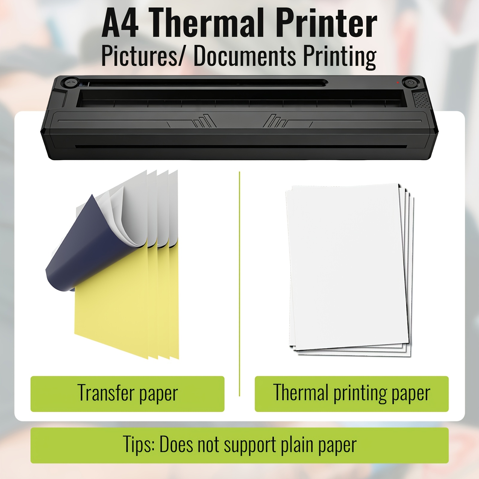 Image of 2026 Wide-format And Graphics Printers, Tattoo Stencil Printers | Wireless Thermal Printer, Supports 8.5 X 11-inch Thermal Paper, Includes 6 Sheets Of Thermal Paper And 6 Sheets Of Transfer Paper