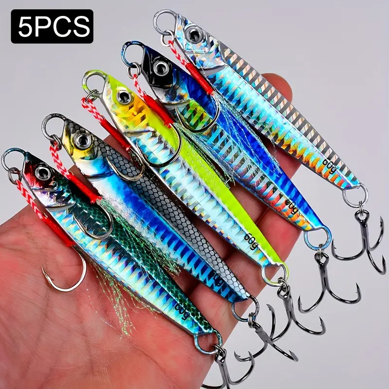 5 jig spoon fishing lures 3d print durable hooks - Temu Mexico 5 jig spoon fishing lures 3d print durable hooks - Temu Mexico