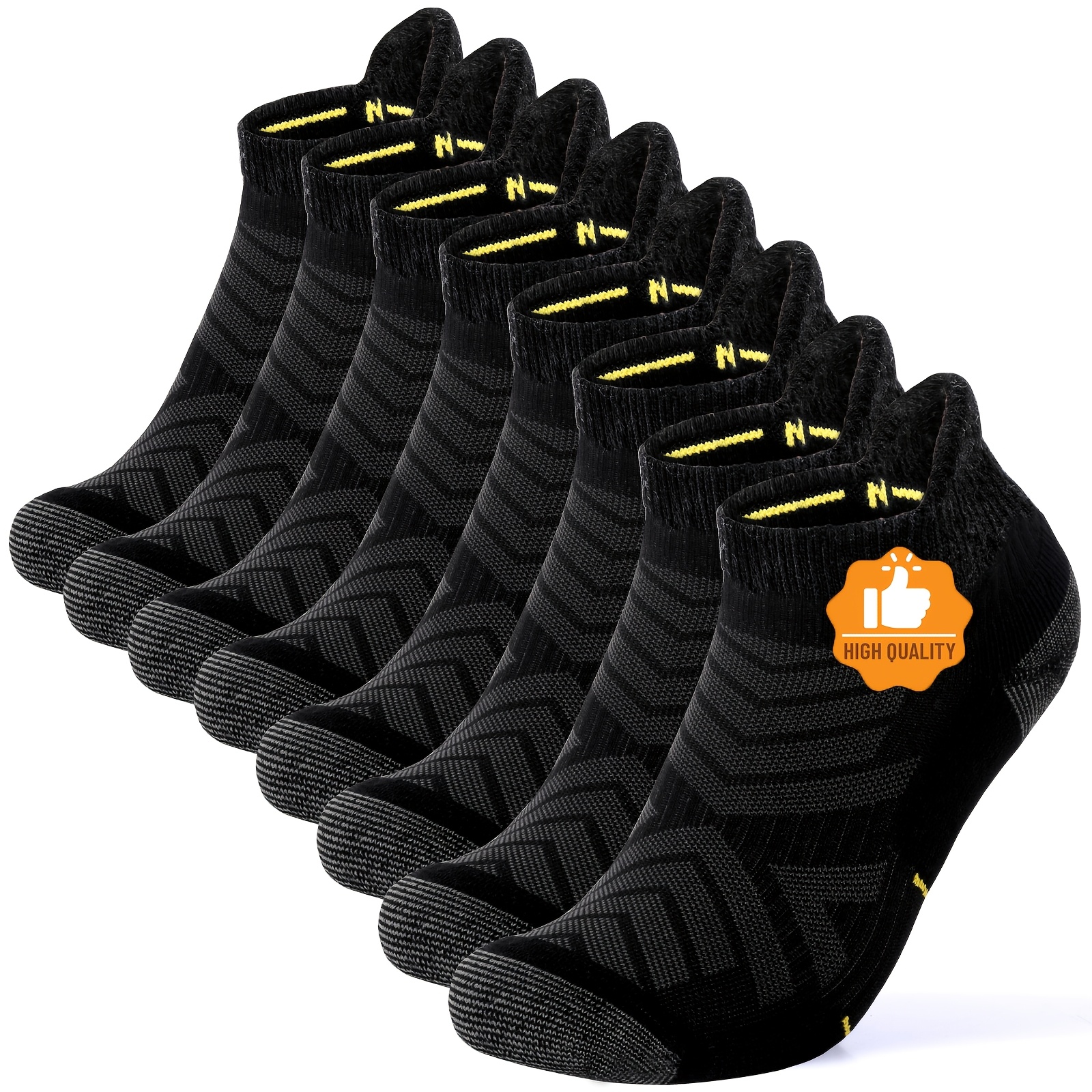 4 pairs of hiking running ankle merino wool   socks for men and women compression support sweat absorbing breathable thick cushion low cut invisible
