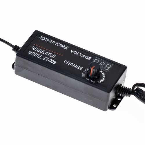 napájecí adaptér nastavitelný 3v až 12v 5a 3v až 24v 2a s nastavovacím knoflíkem pro zobrazení výkonu, vstup 5,5*2,5mm, eu 100-240v ac