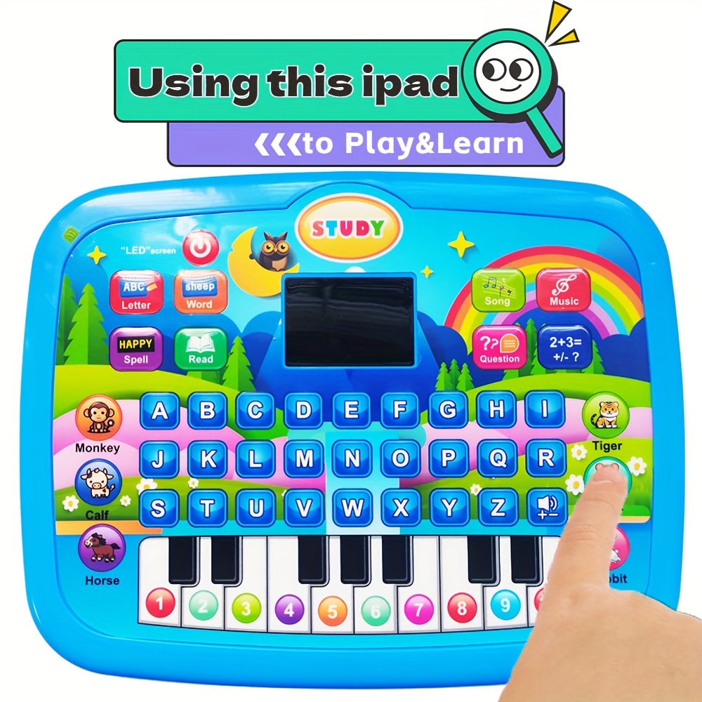 multifunctional machine for kids english learning with alphabet numbers music function animal and piano key educational toy children to enhance their cognitive skills batteries not included Product details 4