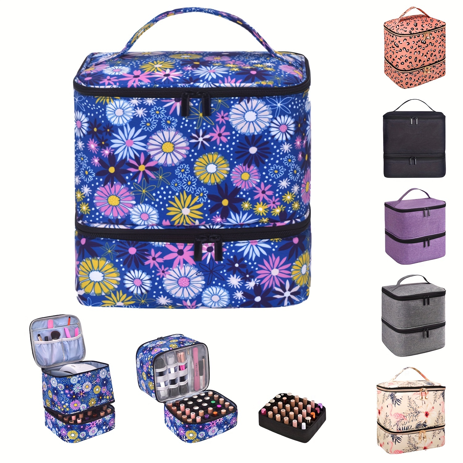 

Organizer - Holds 30 Bottles & , Double- Storage Handles, Washable - In , , Purple, , ,