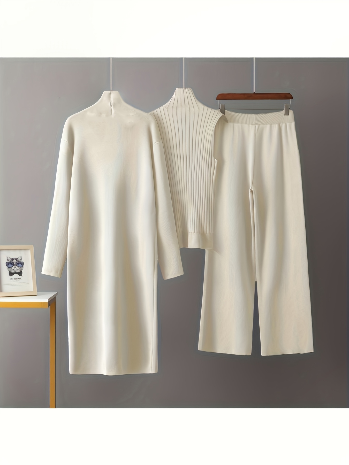 High Elasticity Women's Loose Suit with Long Wide-Legged Pants