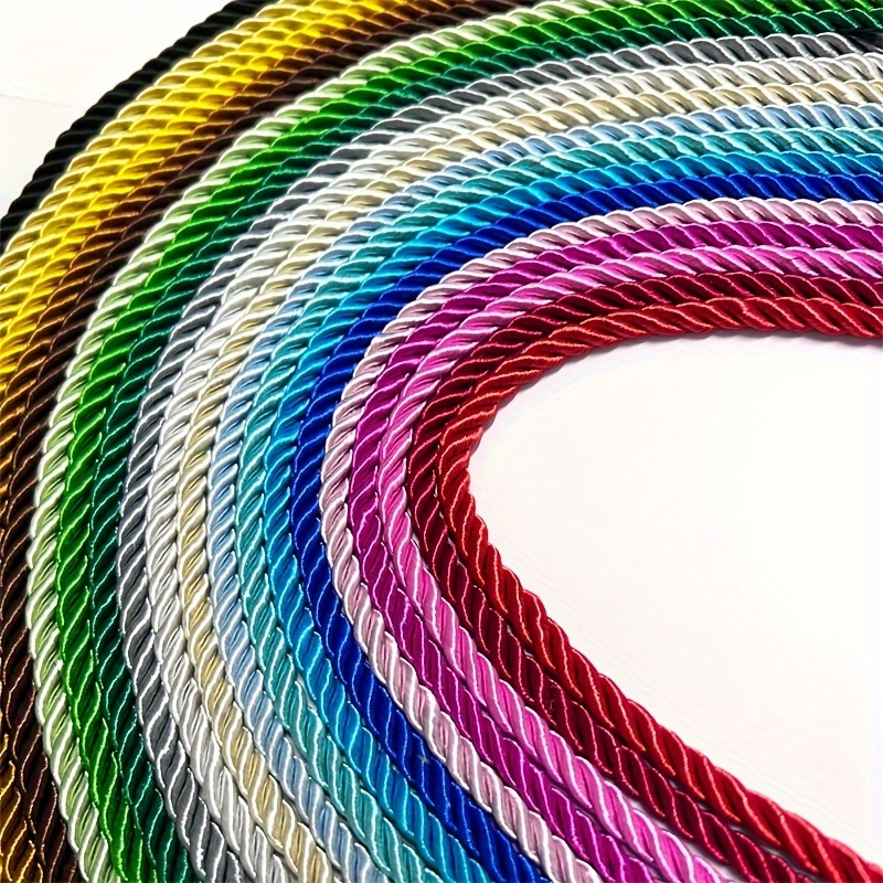 

1pc 5yards 3mm 3-strand Rope For Home Decoration Accessories Diy Textile Decoration -beading Cords &