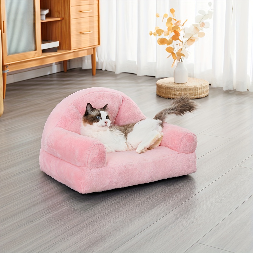 1pc   sofa bed polyester cat and dog lounger with removable washable   season   for cats and small pets indoor pet bed   furniture washable pet bed Product details 4