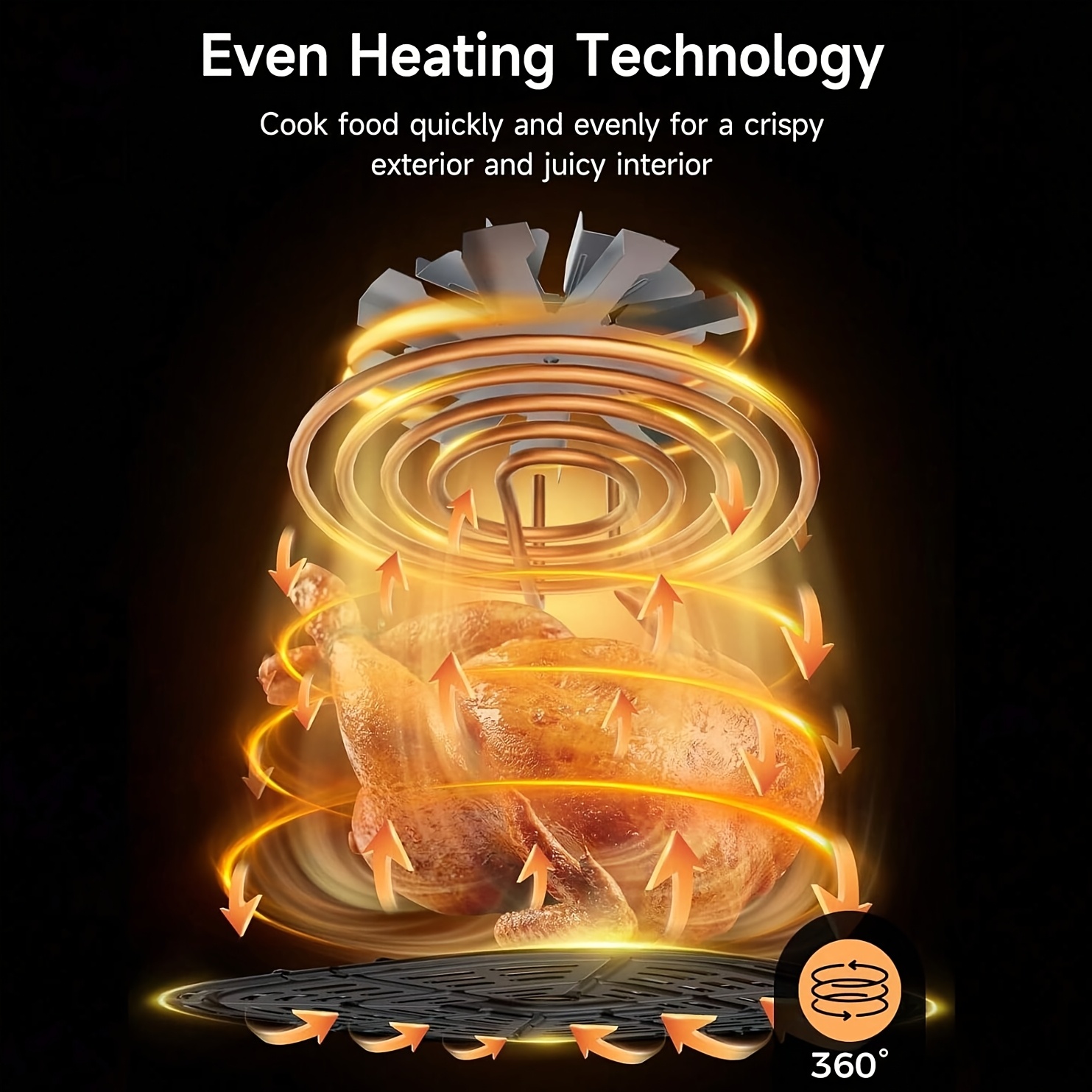 8l large capacity   fry 6 in 1 functionality bake roast   power outage protection   nonstick and dishwasher   fish chicken and chips cake Product details 3