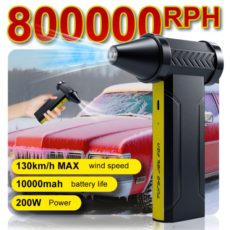 400000rpm portable turbine   fan   cordless air duster with 10000mah usb c rechargeable battery handheld for car dust snow camping keyboard cleaning   mens gadget gift for cleaning and blowing   cars car cleaning tool sleek handheld design cordless operation