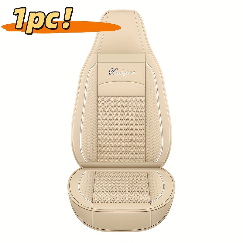 TEMU Housse de siège auto de luxe en fibre PU pour 1 personne, couverture intégrale de | Confortable, respirante, ajustement souple, ajustement
