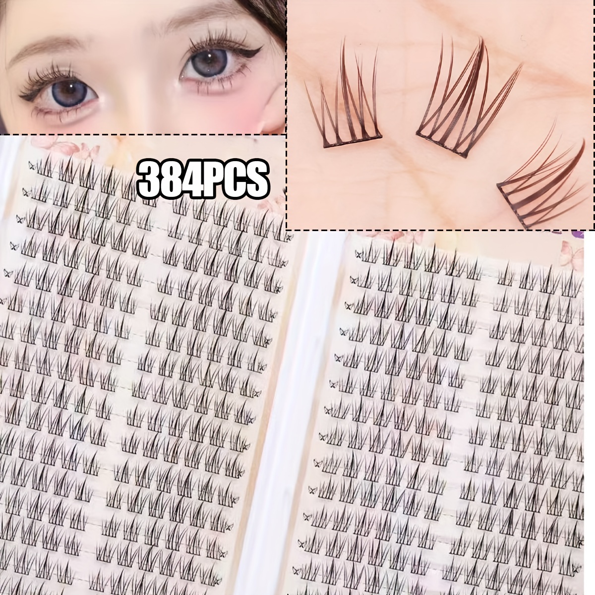 

384 Of False Eyelashes 8-12mm False Eyelashes C Eyelashes And Not The