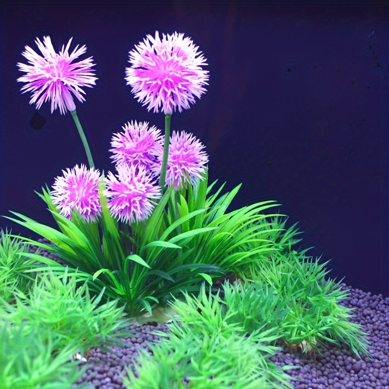 

1pc Vibrant Pink Artificial Flower Ball Aquarium Decoration - Realistic Pvc Water Grass For Fish Landscaping, A Underwater , Underwater Ornament|lifelike Plant Design|realistic Flower Ball