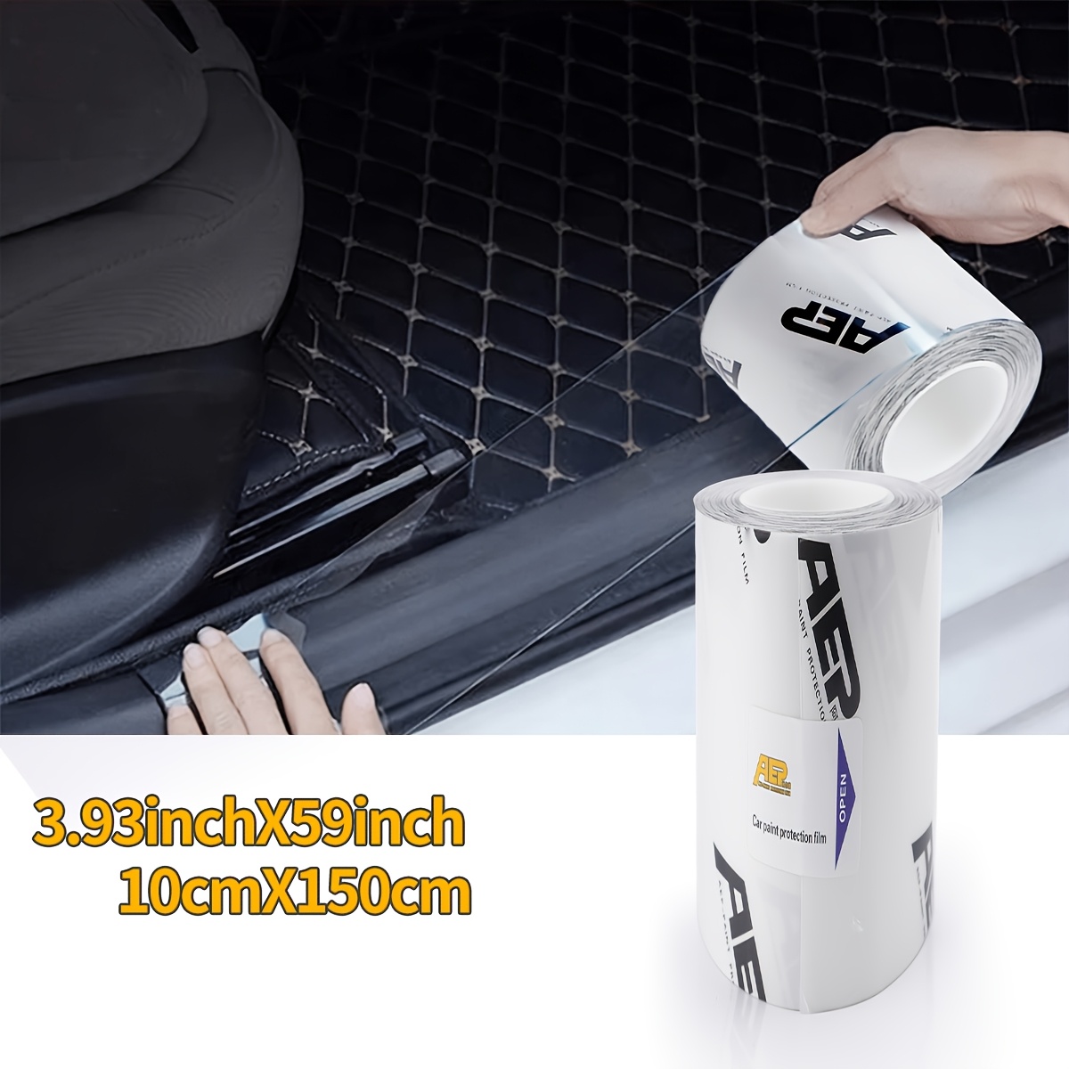 TEMU 1 Roll Of Invisible Protective Film For Car Paint, 1.5 Meters Long, Transparent Sill Protection Sticker, Scratch Resistant, Leaving No Residue,