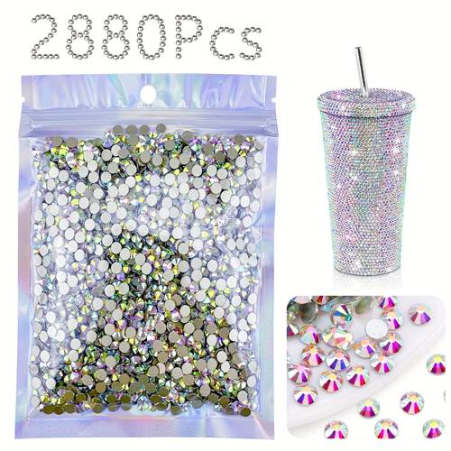 2880/2890 piezas de diamantes de de , una de diamantes de ab transparentes, diamantes de de vidrio de piedra , tamaños que van desde 2,8 mm a 4 mm, diamantes de para usar en de uñas, ropa, zapatos, tazas y maquillaje diy al por mayor.
