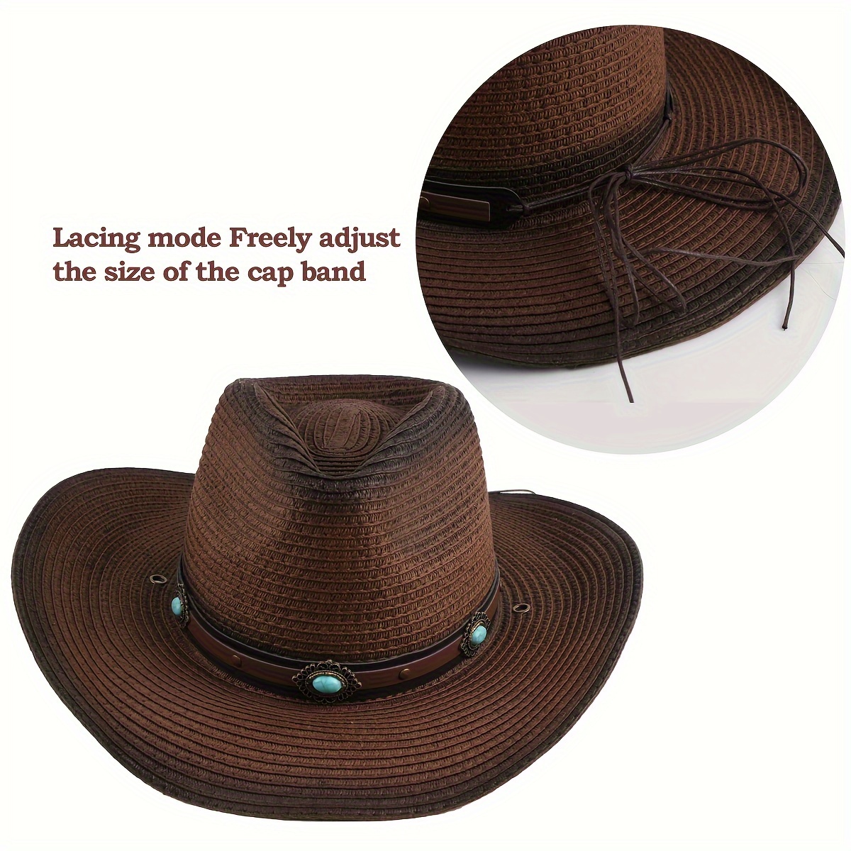 10pcs 1 set womens hat additions vintage wind faux leather 