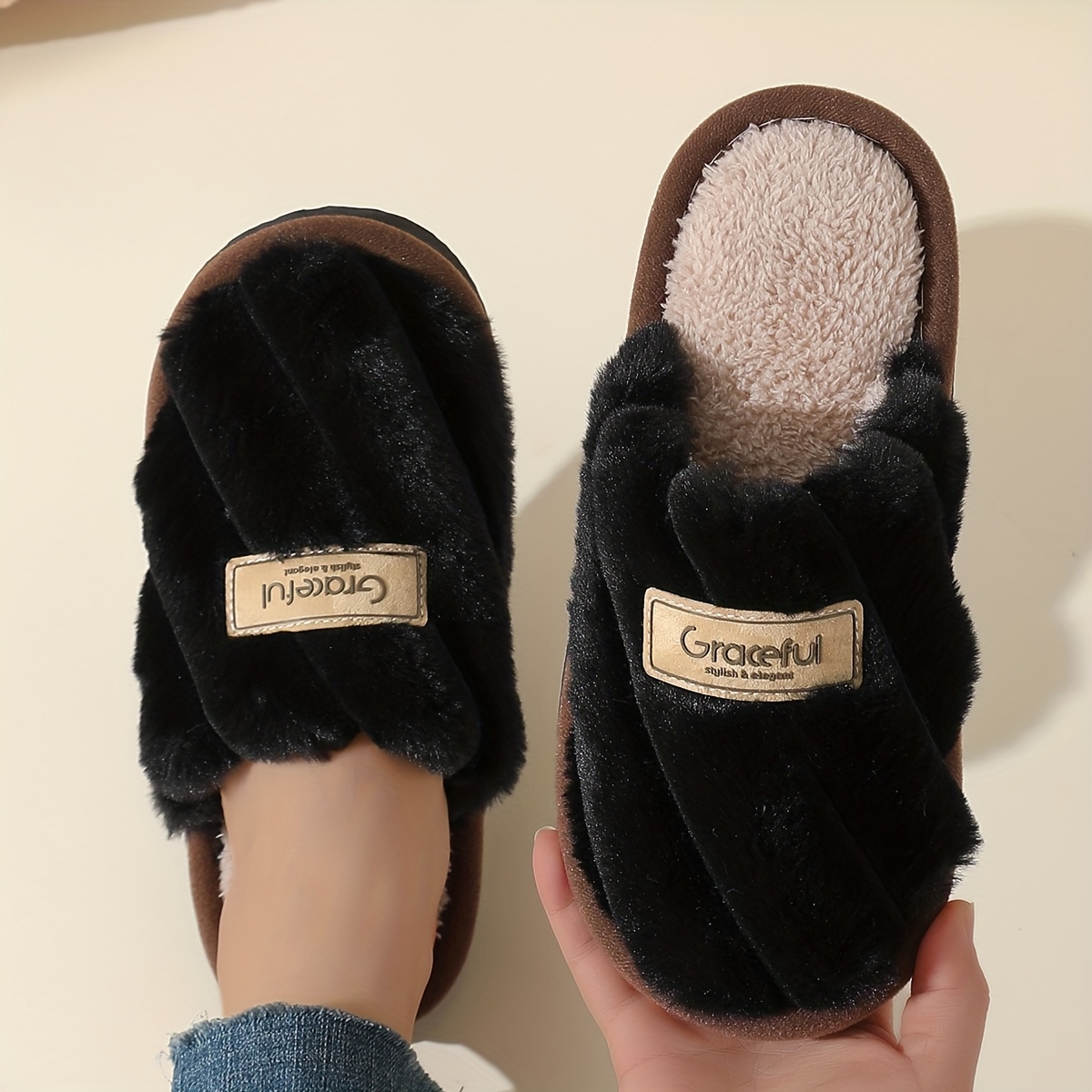 Women's Winter Warm Anti-Slip Slippers Suitable for Indoor/- Use - Cozy Slip- with Cushioned Sole & Soft Fabric Upper, -Friendly for Home Care, Women Shoes