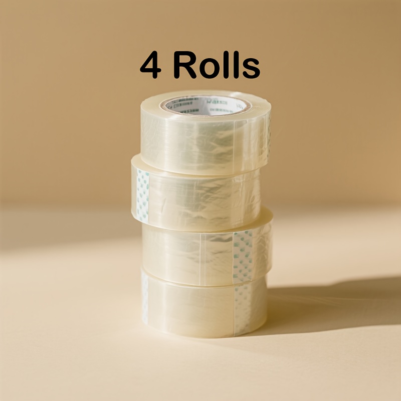 TEMU 4 Rolls Of 73 Yards Of Packing Tape, Clear For Office, Home And School Transport. 1 Roll Of Packing Tape