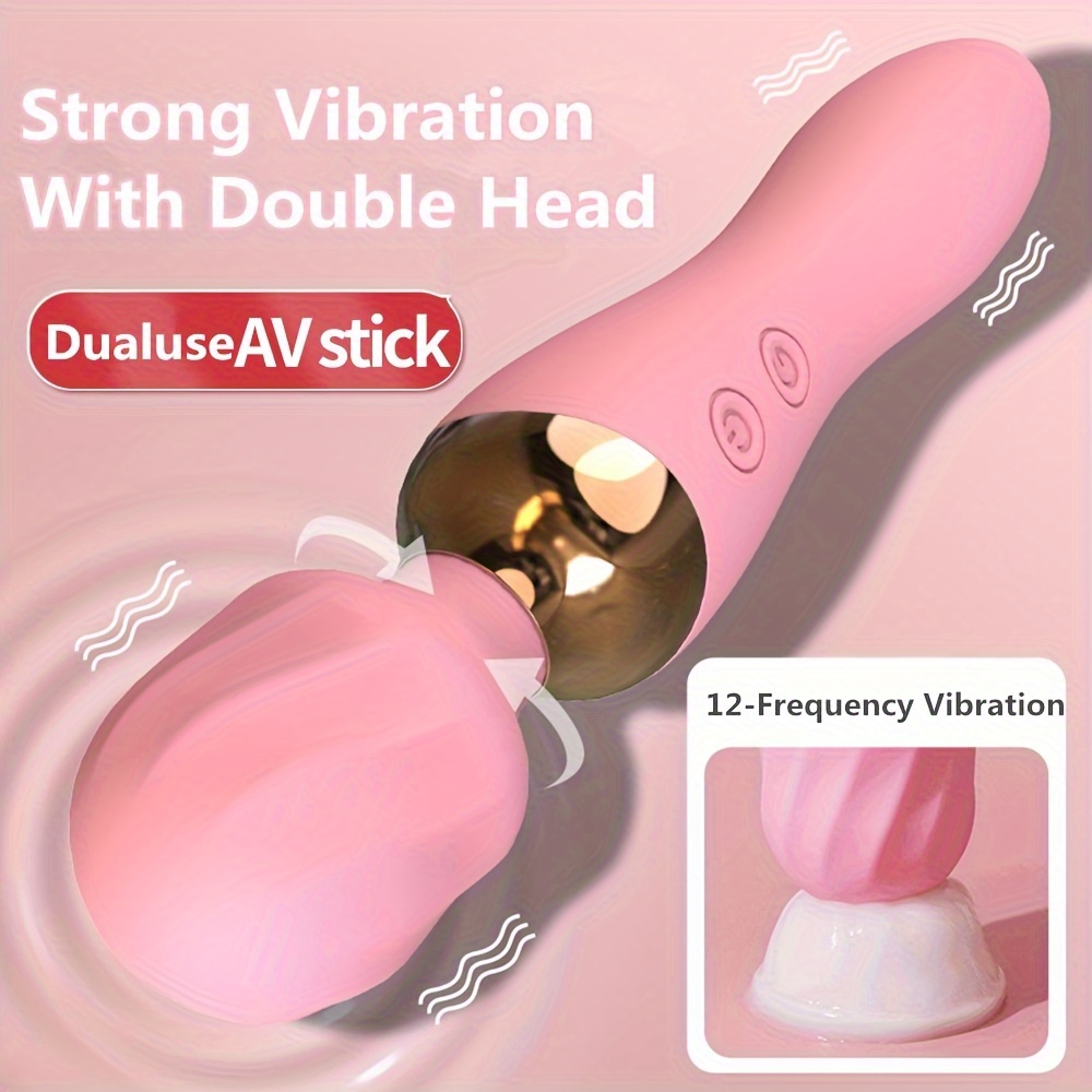 double head vibration front vibration rear plug dual use massage vibration stick g spot massager female clitoral stimulator vibrator adult toys for men women couples 1