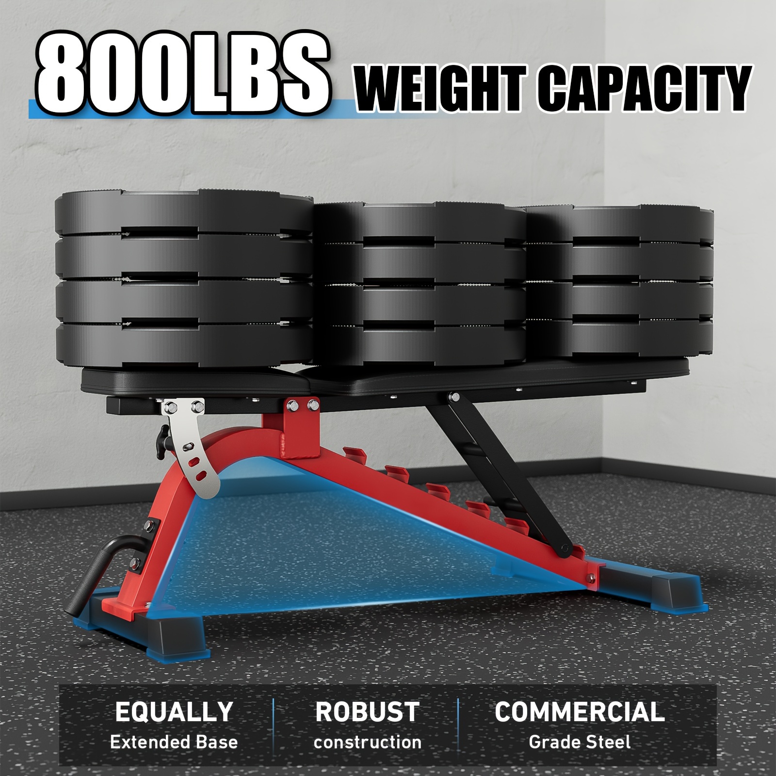 

800lbs Weight , 7 Backrest Positions And 3 Positions, For Gym