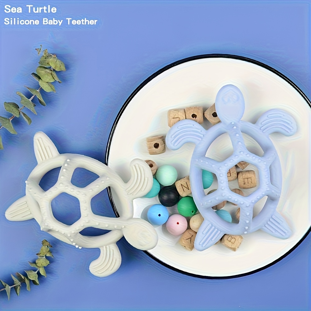 TYRY.HU Baby Turtle Teether Toy, Multi-Texture Chew Toy
