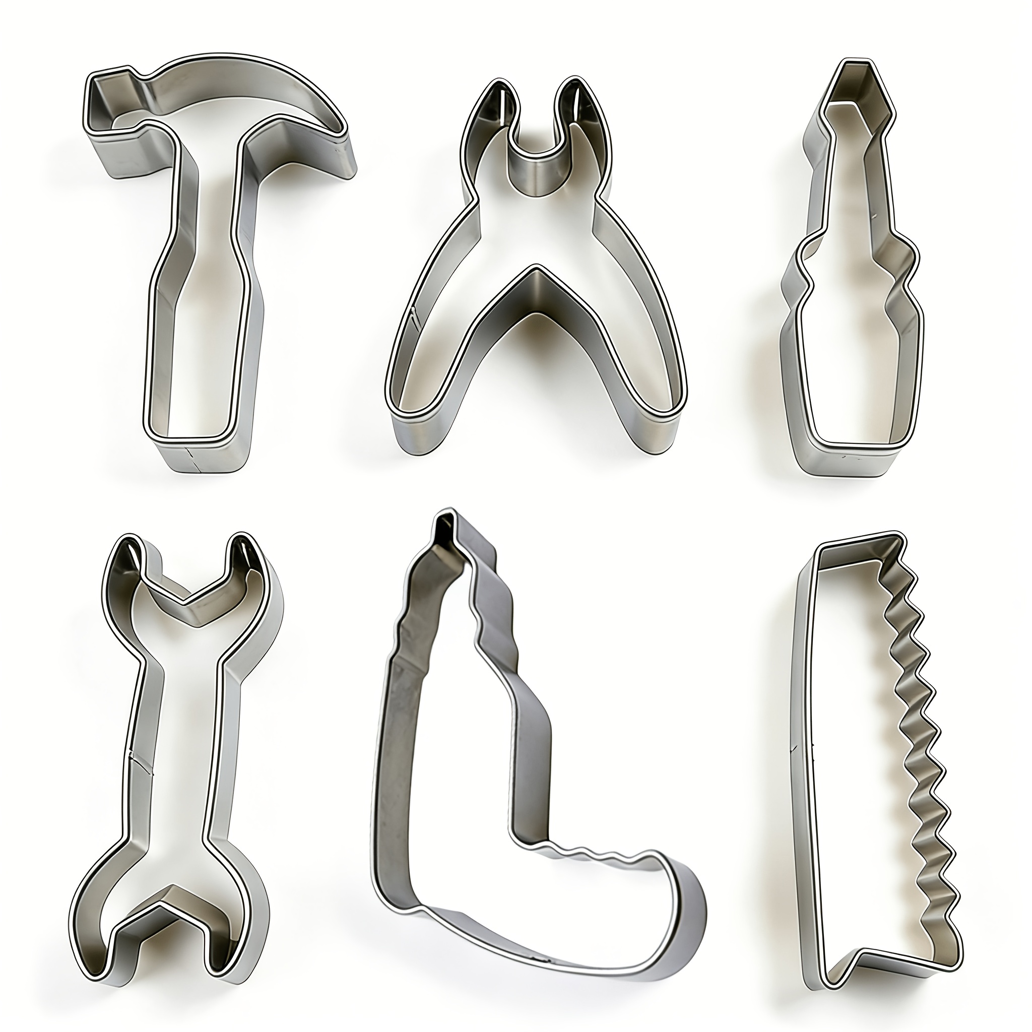 TEMU 6pcs Creative Tool Shape Cookie Molds, Stainless Steel Baking Molds, Creative Baking Tools Suitable For Party Activities, Father's Day Gifts,
