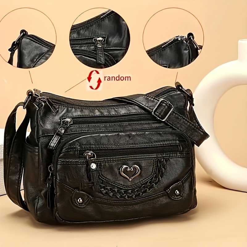 borsa a   da donna  , cerniera con   casuale, tracolla regolabile, tasche multiple per oggetti personali, perfetta per il tragitto giornaliero, lo shopping,    ,   e  , un   per   Dettagli dell'articolo 3