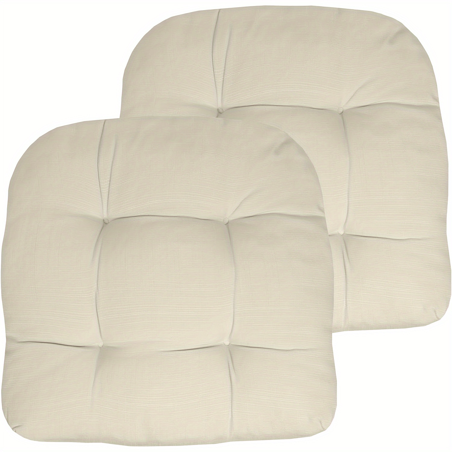 

Outdoor Chair Pads Premium Comfortable Fill Tufted 19" X 19" X 5" Seat Cover, 2 Pack