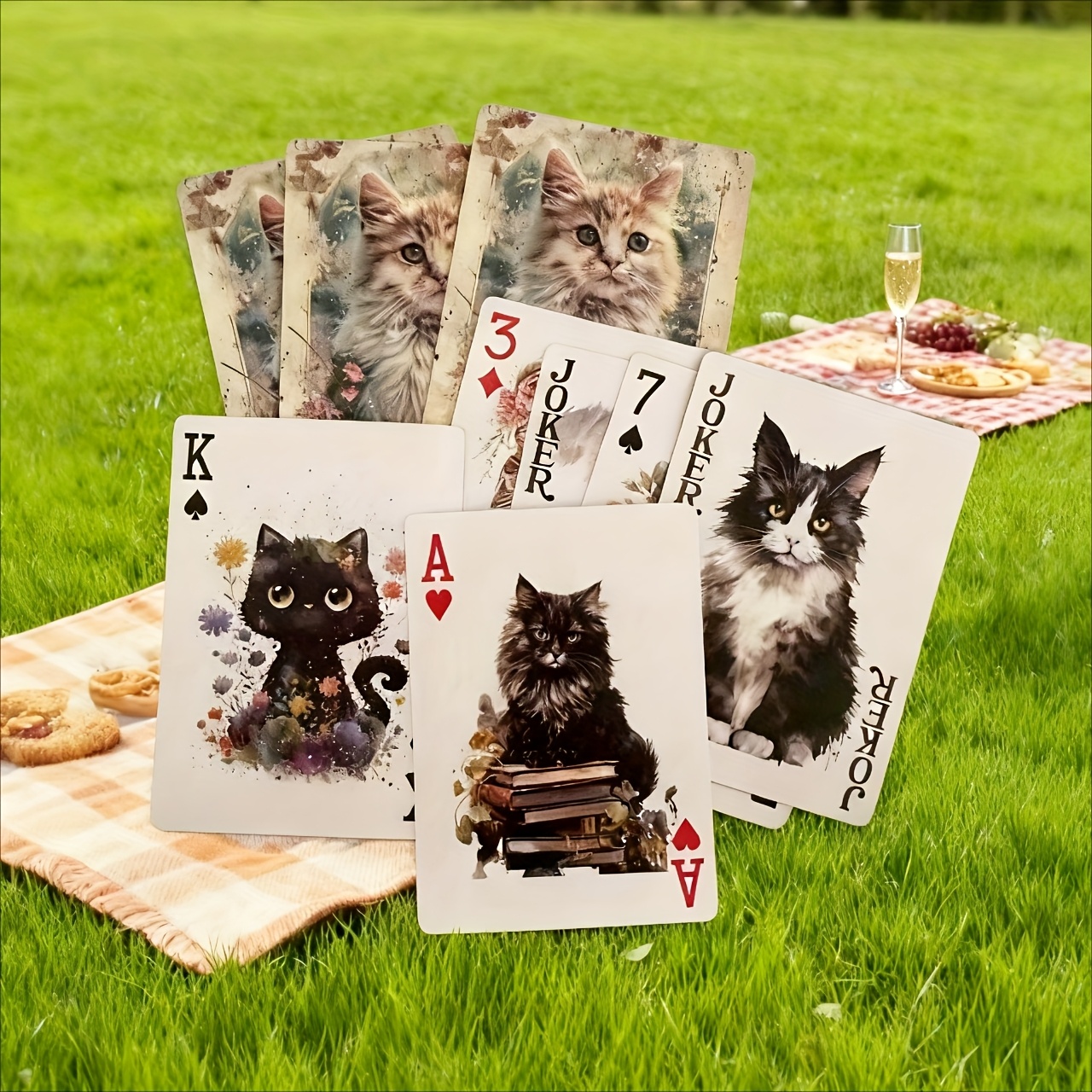 Cat-Themed Playing Cards with High-End Embossing Craftsmanship