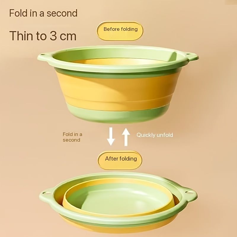 foldable portable round face basin durable plastic space - Temu Mauritius