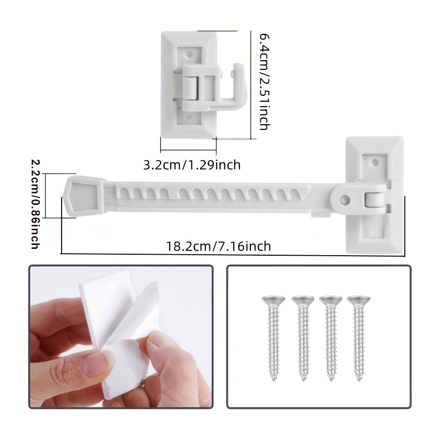Adjustable Cat Door Latch - Easy-install Pet Gate Alternative, Dog & Pinch Guard For Indoor Cats, Secure Feeding Station & Litter Box Access