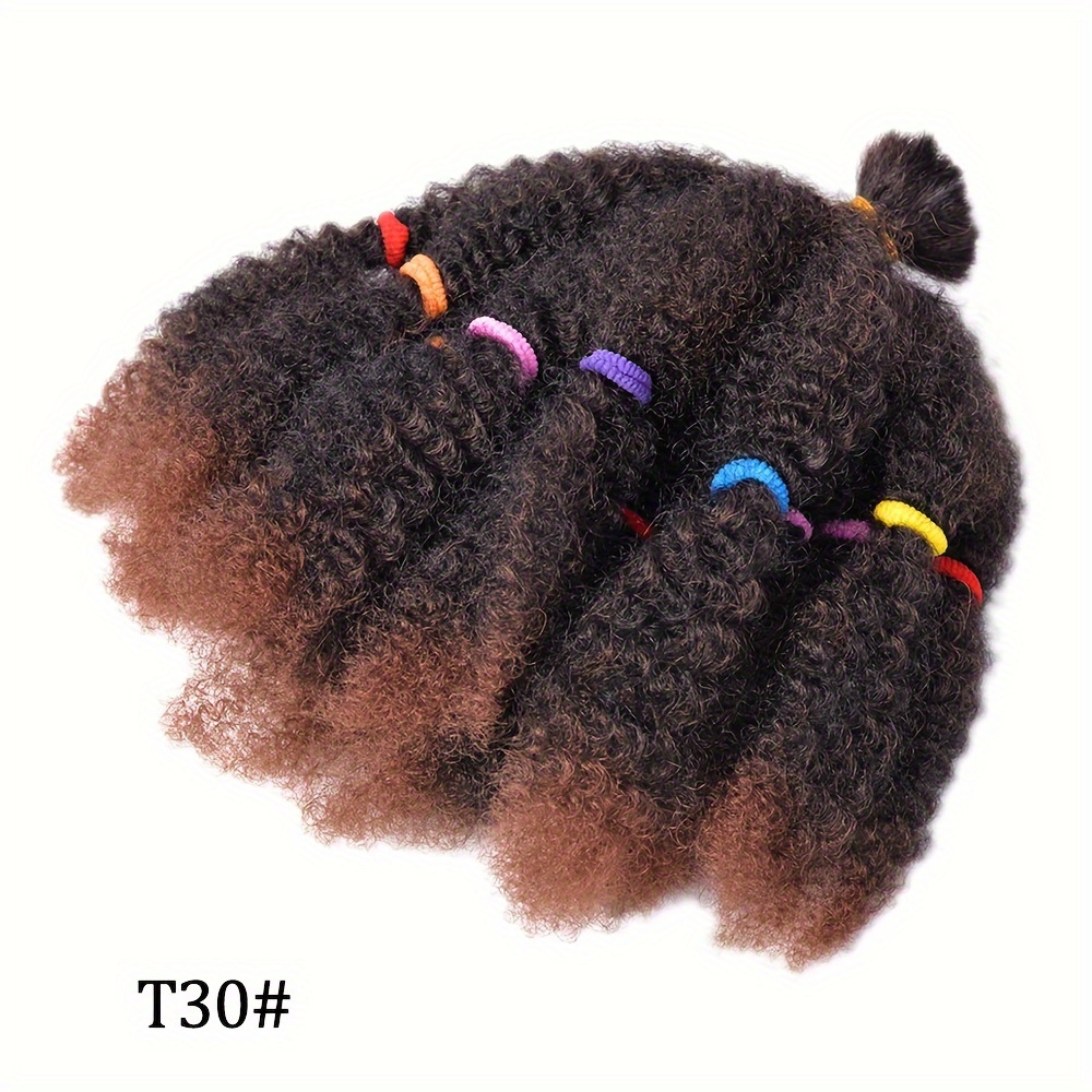 Image of Hair Extensions 12 Inches Synthetic Crochet Hair Extensions Afro Twist Hairpieces Soft Kinky Twist Fake Hair For Women Black Dark Brown