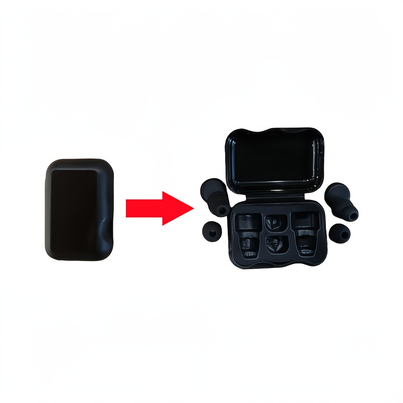TEMU 2pcs Upgraded 2026 New Model Reusable Earplugs, With Storage Case, Includes 2 Sizes Of Replacement Ear Tips, Soft And Durable, Suitable For