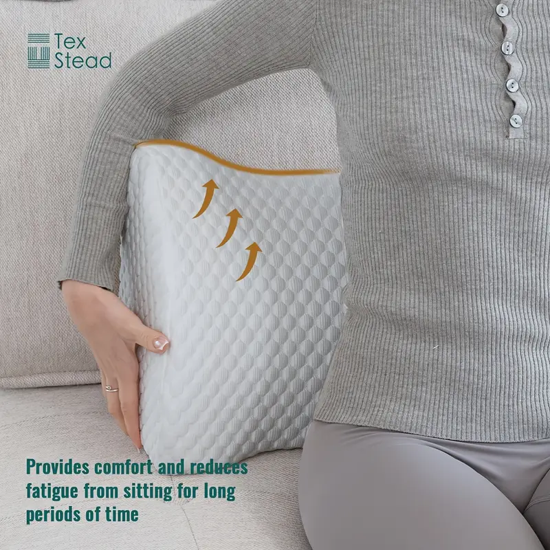 1pc lumbar support pillow for office chair car and recliner charcoal washable polyester season lower cushion pillow geometric pattern pillow zipper closure pillow back support pillow for sitting Product details 1