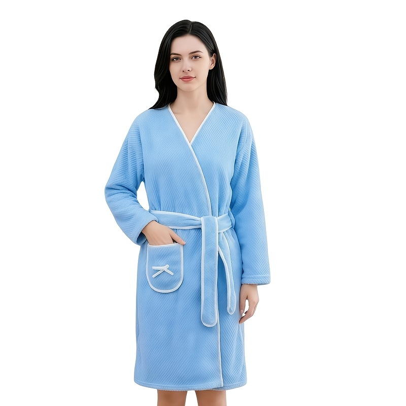 knee length dresses for ladies Deluxe Spa-Style Women Cotton Loop Terry Kimono Bathrobe