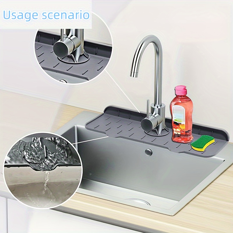 Acheter Tapis de drainage absorbant pour robinet en Silicone, protection  contre les éclaboussures, collecteur d'eau, tampons secs