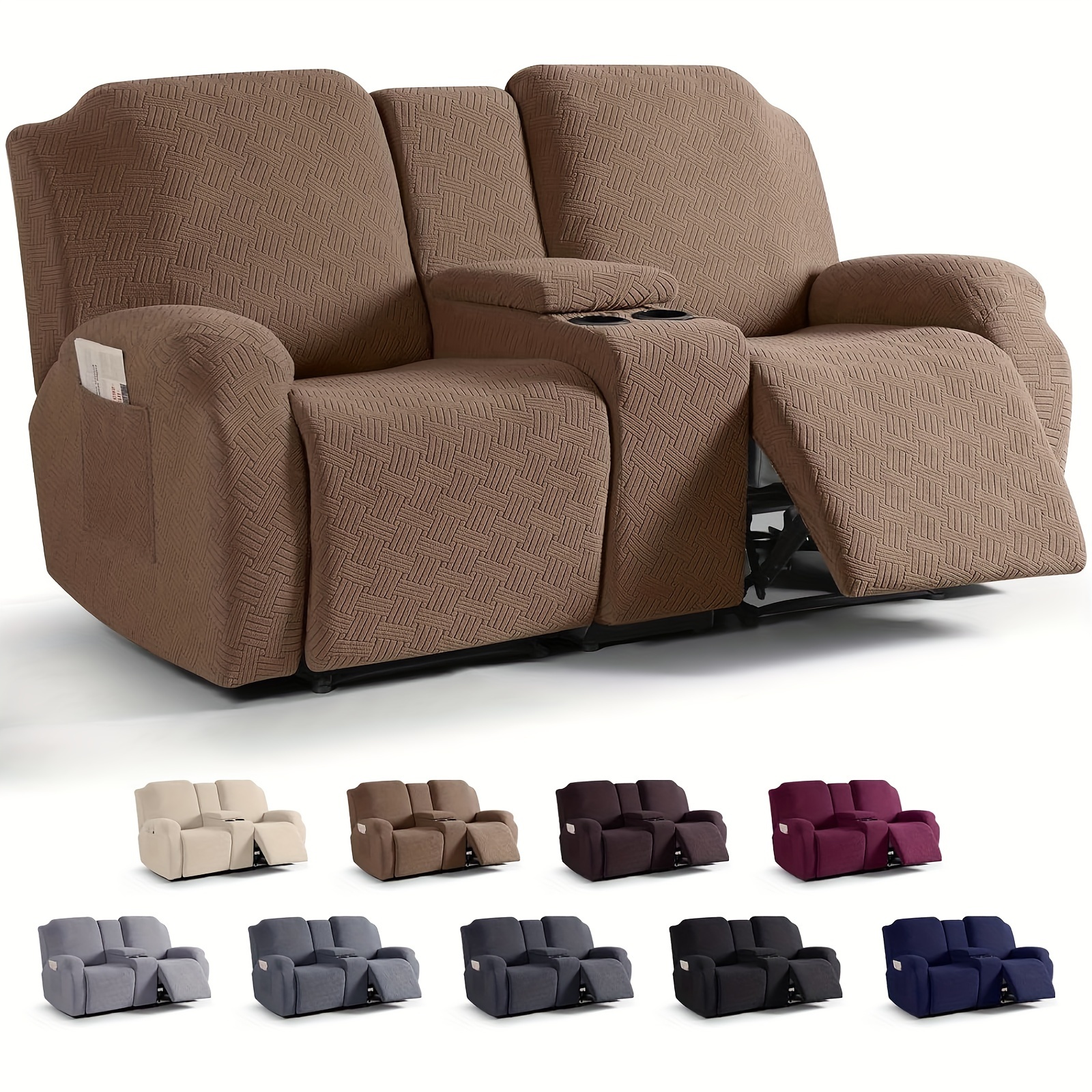 reclining sofa cover two cup holders Temu United Arab Emirates