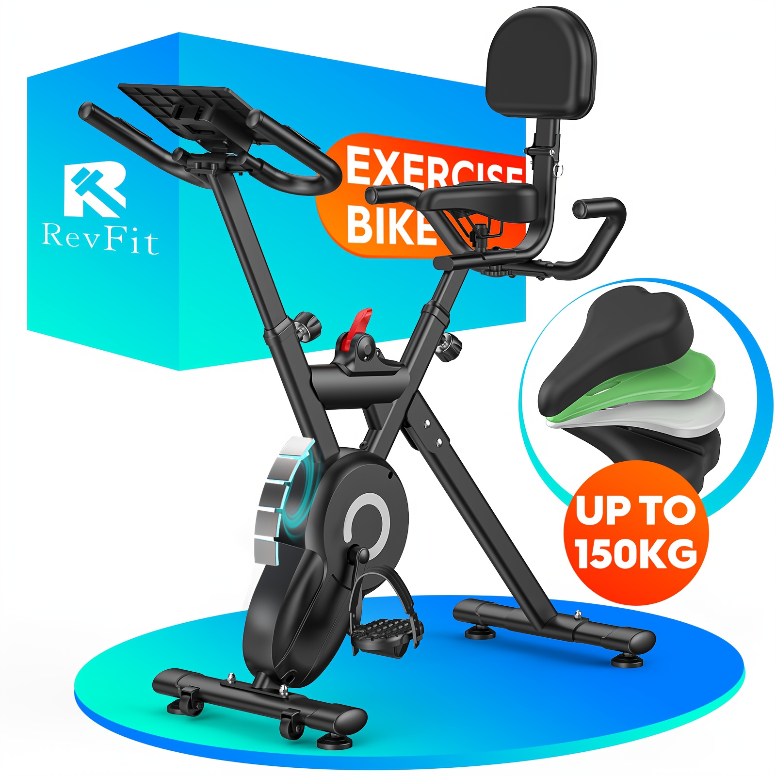 Image of Exercise Bike - Equipped With 12 Levels Of Magnetic Resistance And A Lcd Display Screen, Suitable For People Under 195cm Tall, Adjustable Seat And Handlebars, Suitable For Home Use