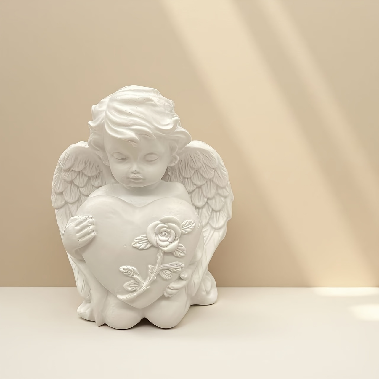 Image of Holiday Gift Praying Garden Statue, Religious Fairy Sculpture For Yard Lawn Decoration, Housewarming Gift Ornament