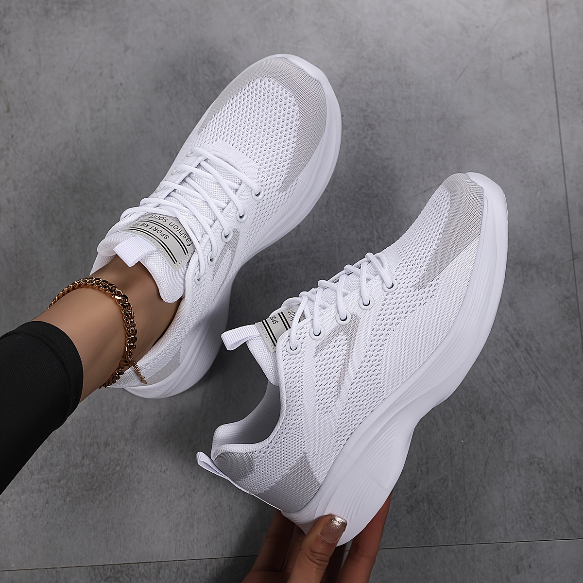 Women's Lightweight Minimalist Low-Top Knit Sneakers
