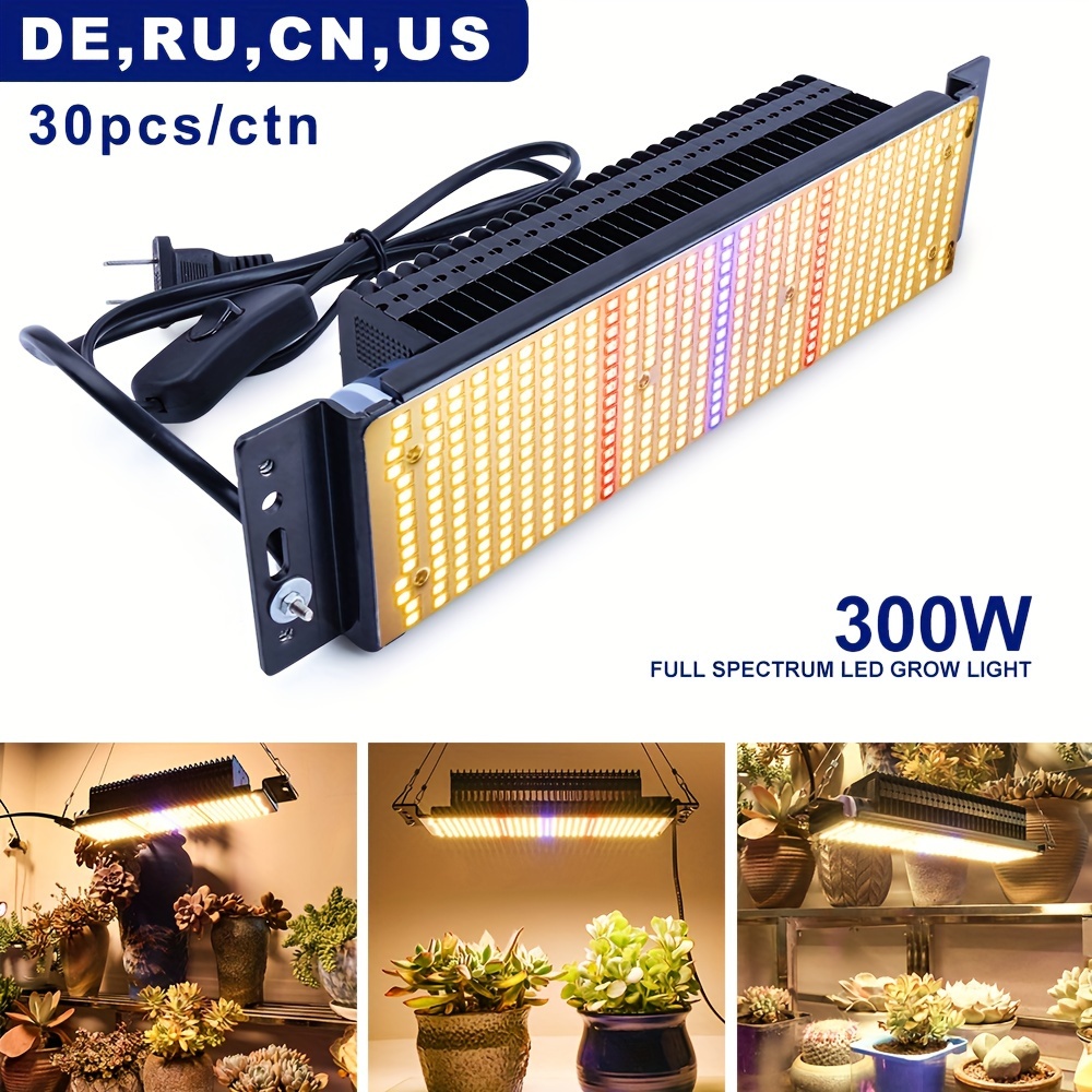 

1 Piece 300w Led Grow Light Full Spectrum Phytolamp For Hydroponics Plants Indoor Flowers Vegs Seedlings Greenhouse