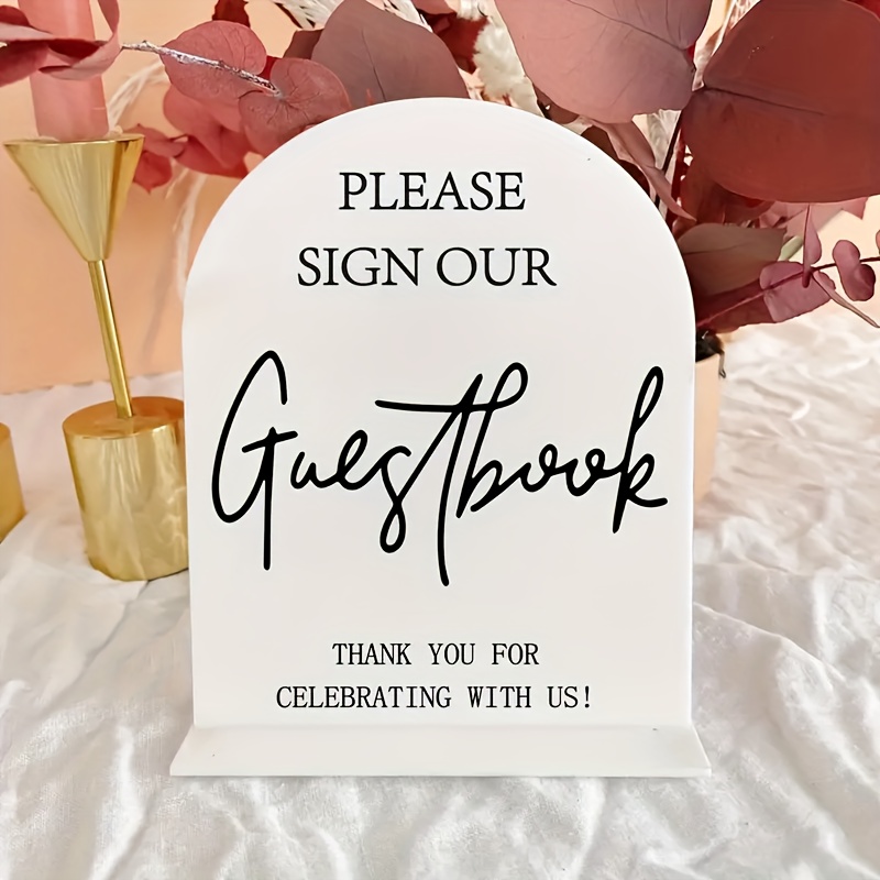 Acrylic Wedding Sign Photo Guestbook Sign For 3 thumbnail image