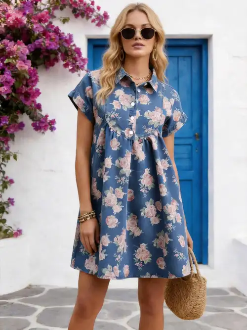 cotton summer dresses with short sleeves uk Short Sleeve Dresses
